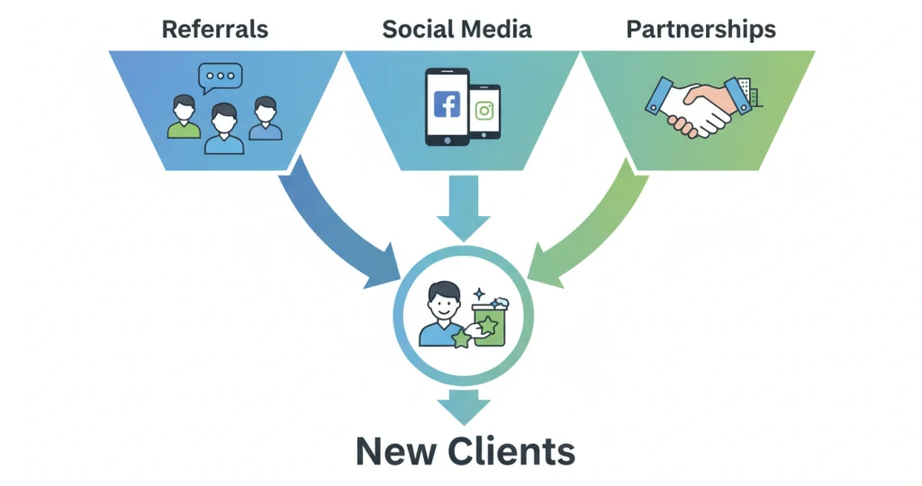 how to get more cleaning clients