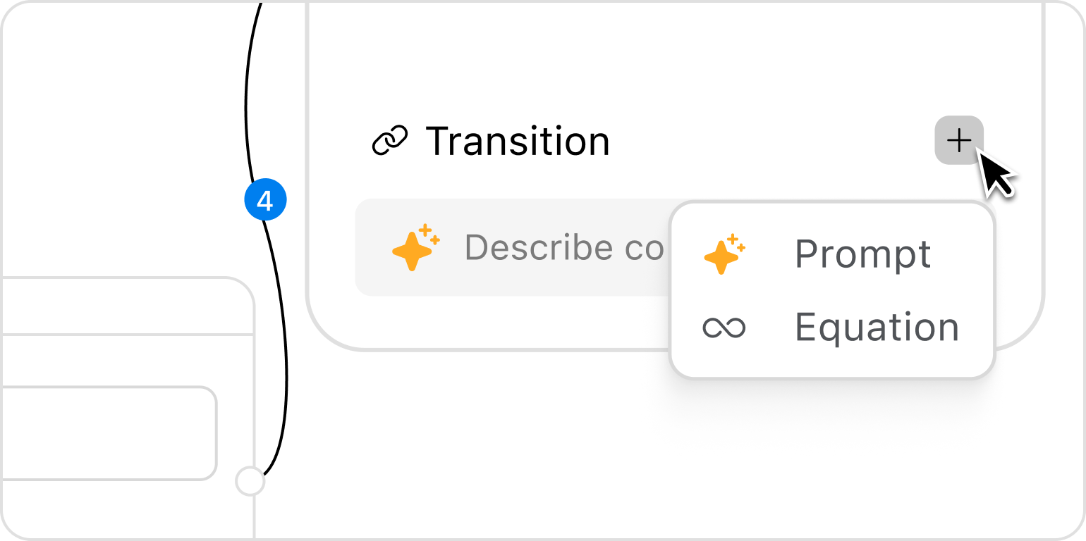 AI workflow transitions connecting nodes for seamless automation